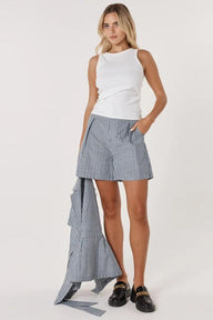 Marina Short Navy Pinstripe