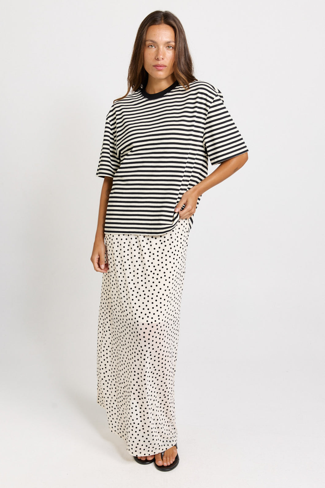 Jazel Slouch Stripe Tee