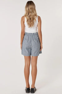 Marina Short Navy Pinstripe