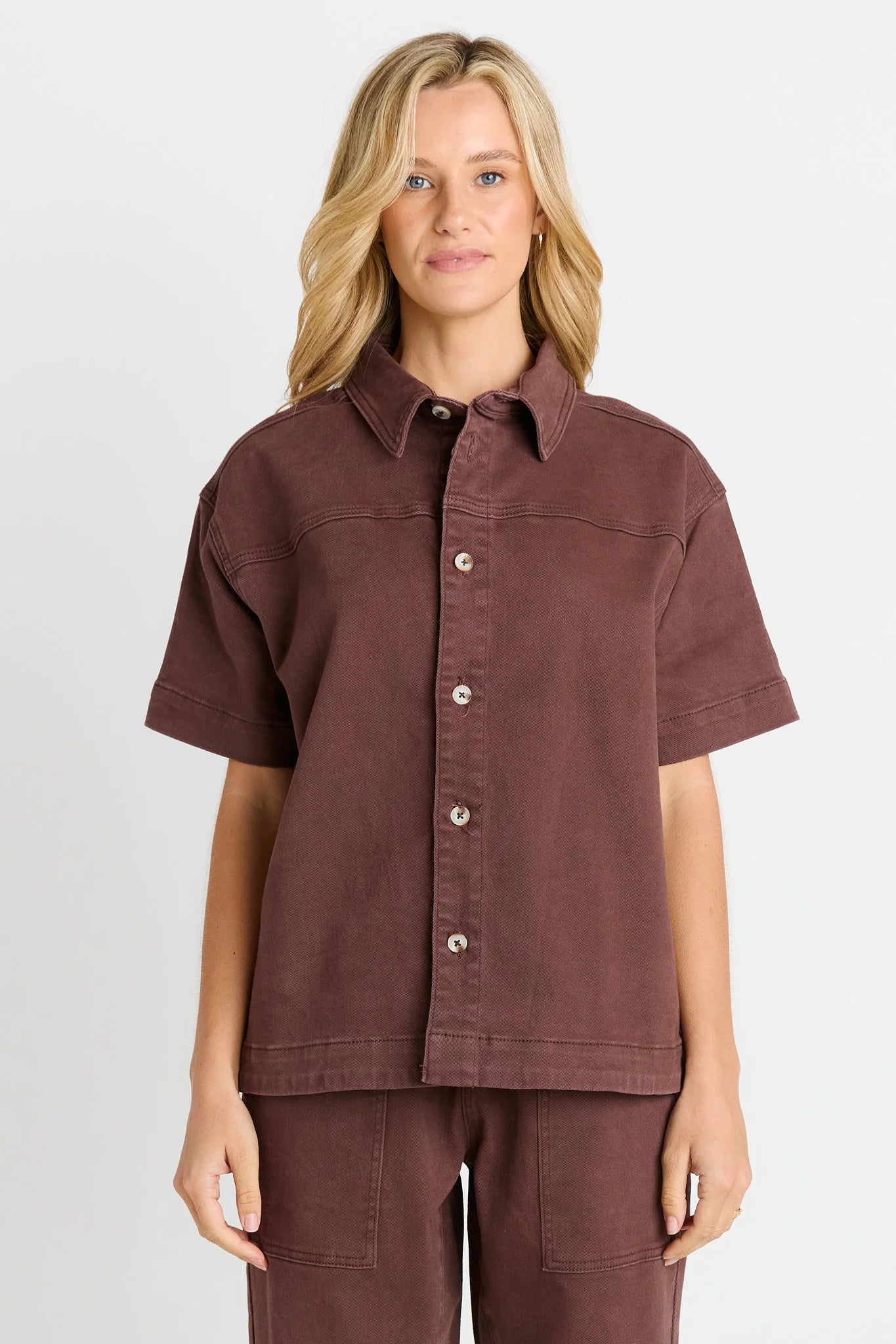 Quinn Cotton Shirt & short Set