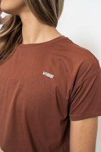 Vibe Crop Tee Coffee