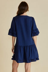 Malibu Navy Cotton Dress