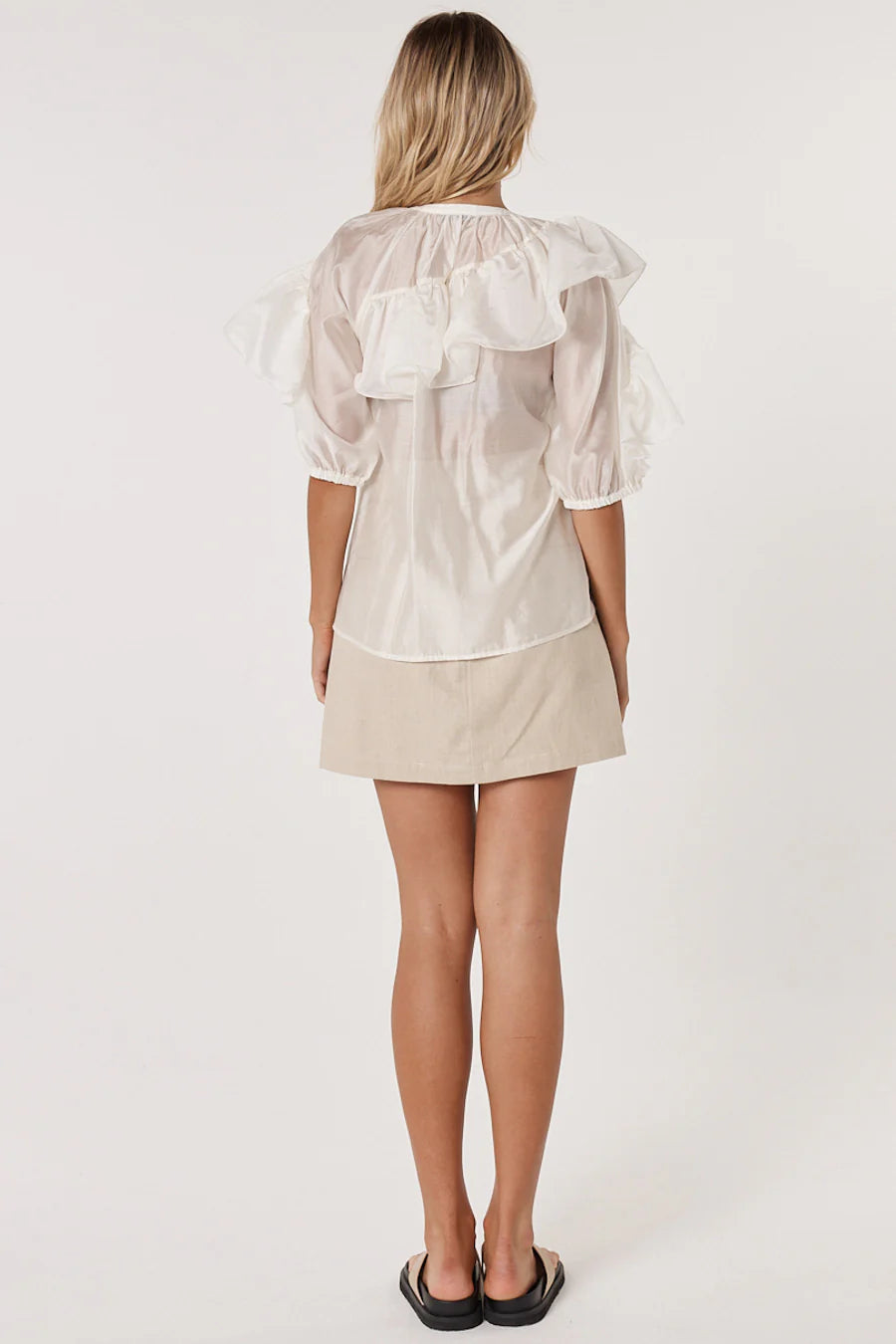 Celeste Ruffled Blouse - Ivory