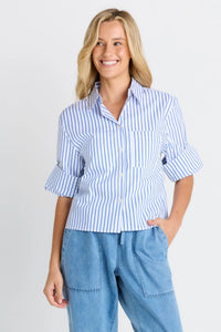 Cropped Poplin Shirt