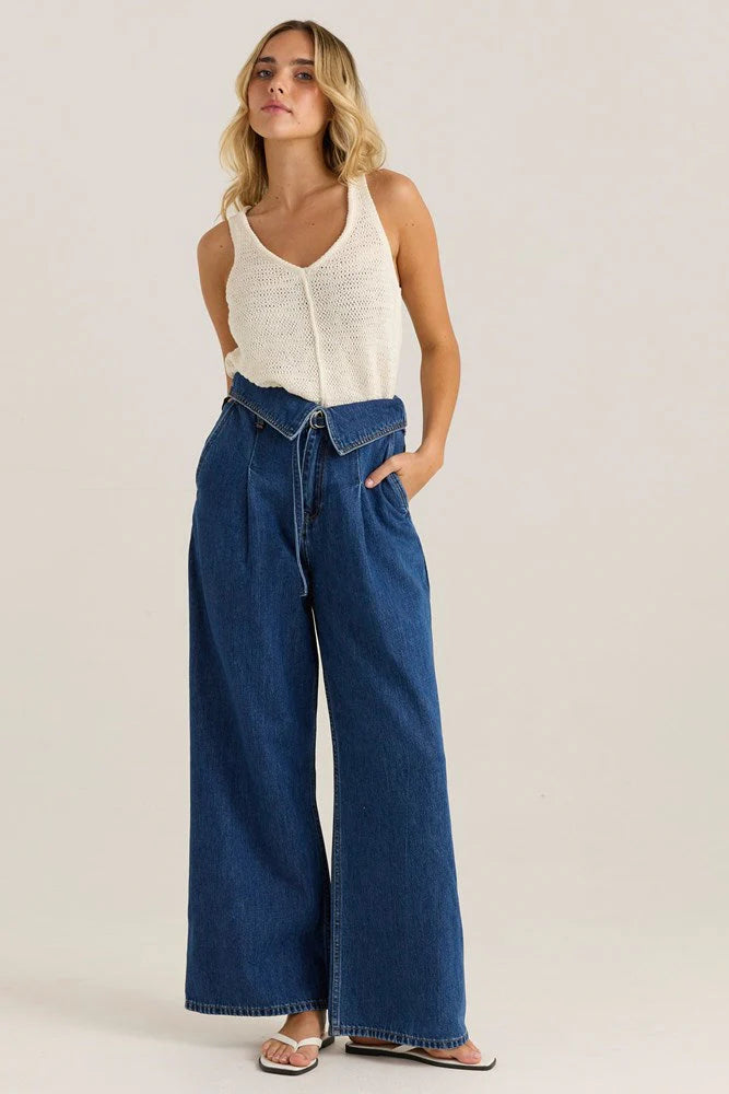 Alissa Foldover Jeans