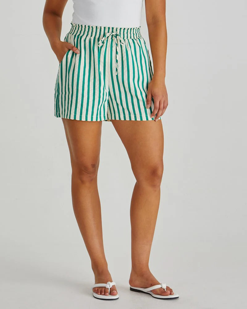 Henri Short Green Stripe