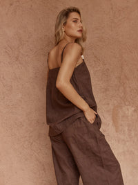 India Embroidered Tunic - Chocolate
