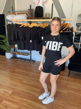 Short sleeve crop vibe Tee