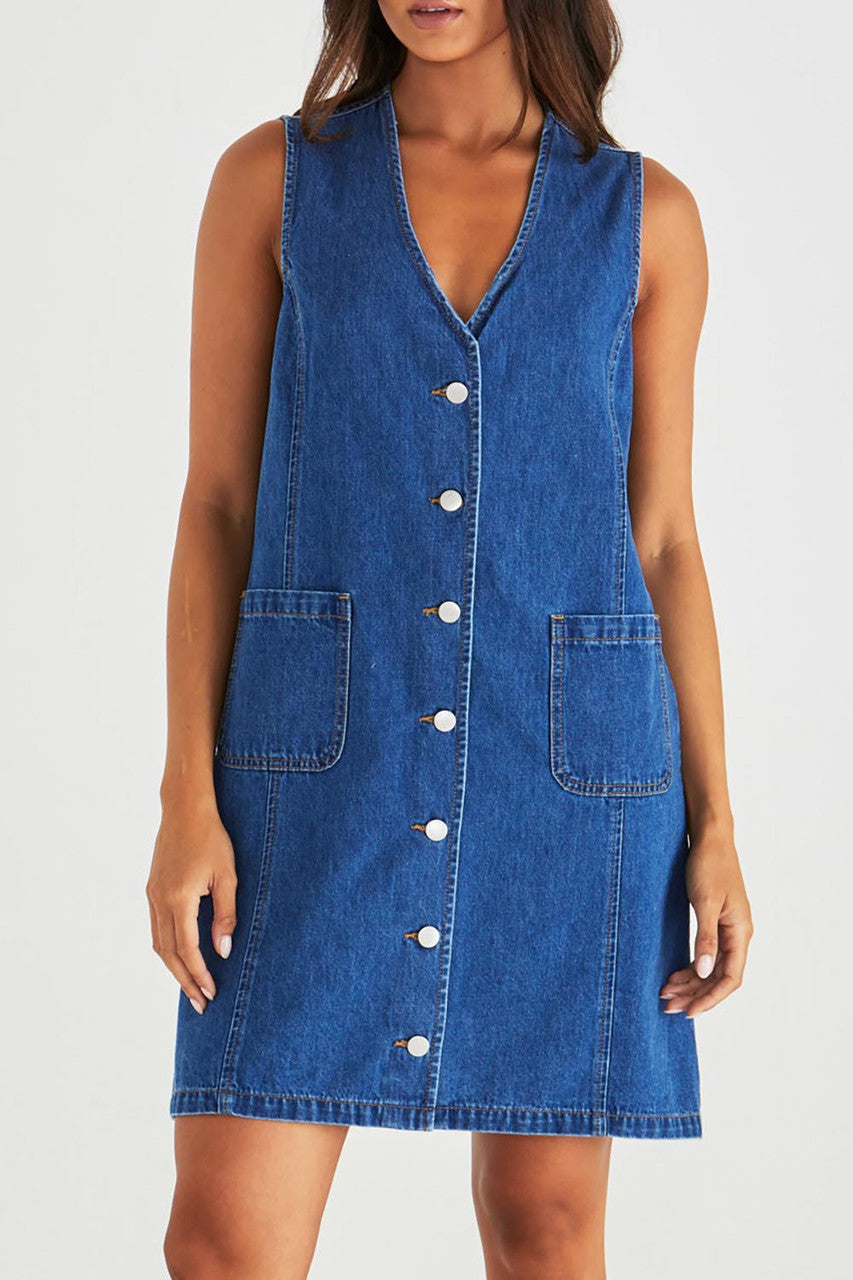 Sabine Denim Vest Dress