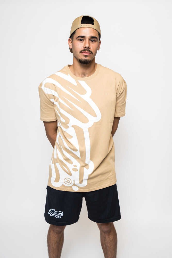 Mantis Signature Graffiti Tee Beige