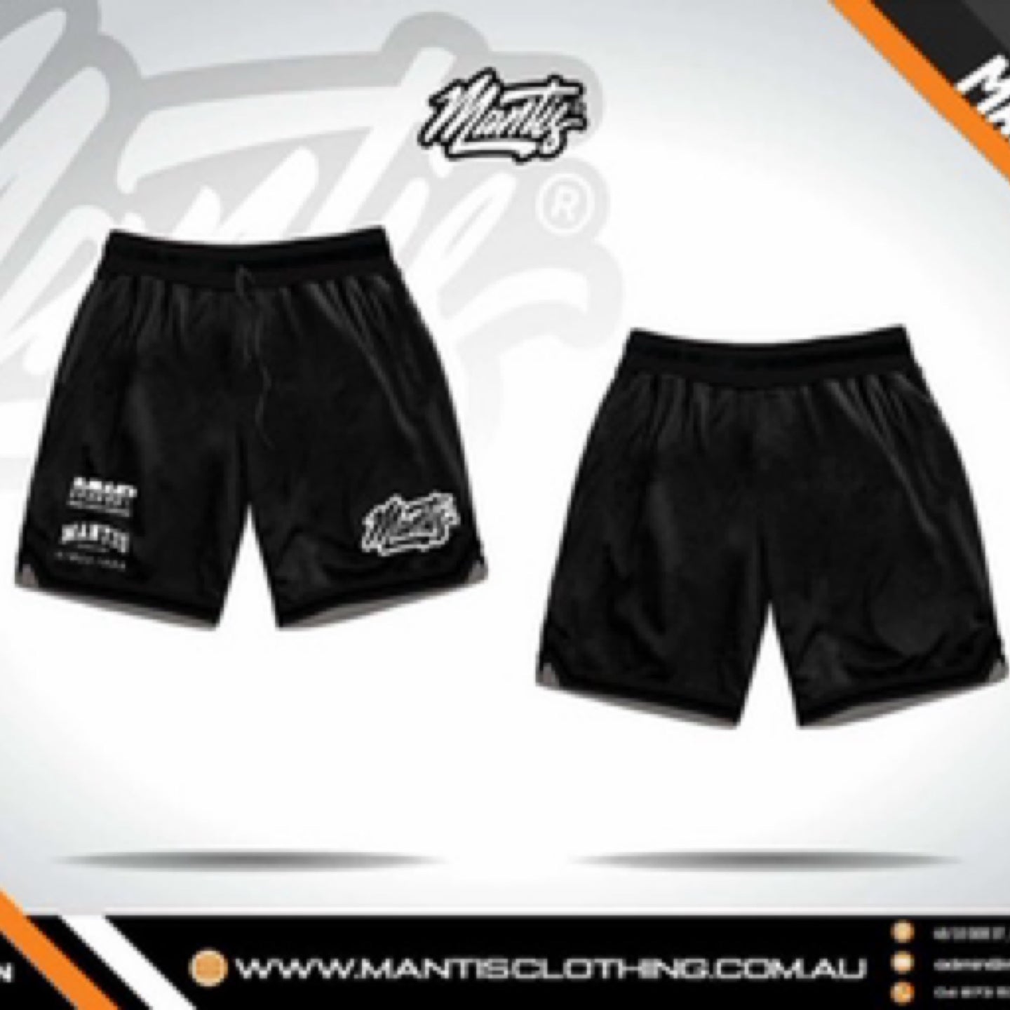 Mantis Gym Shorts ~ Black