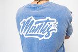 Mantis Signature Graffiti Tee Washed Blue