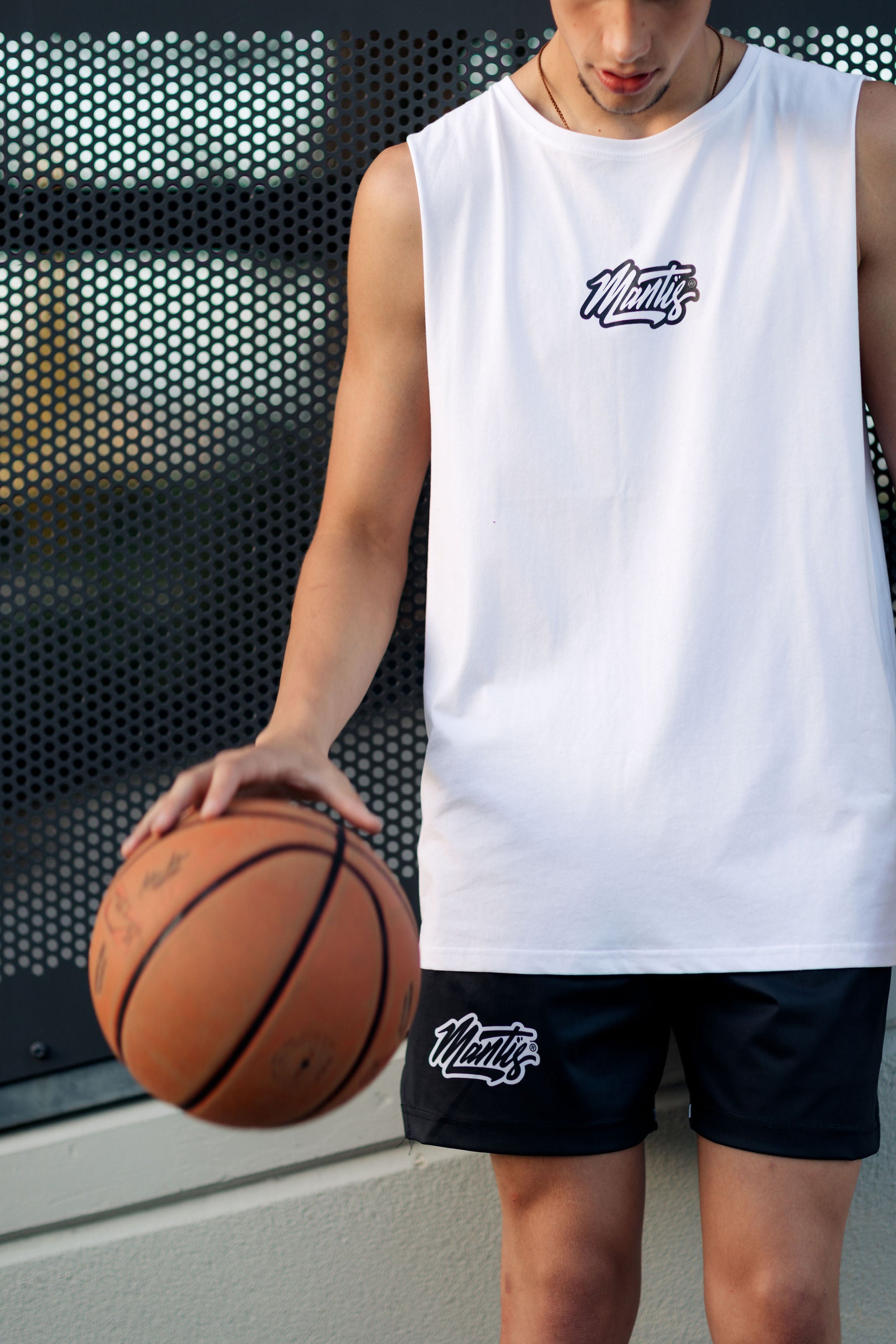 Mantis Signature Muscle Tee~White