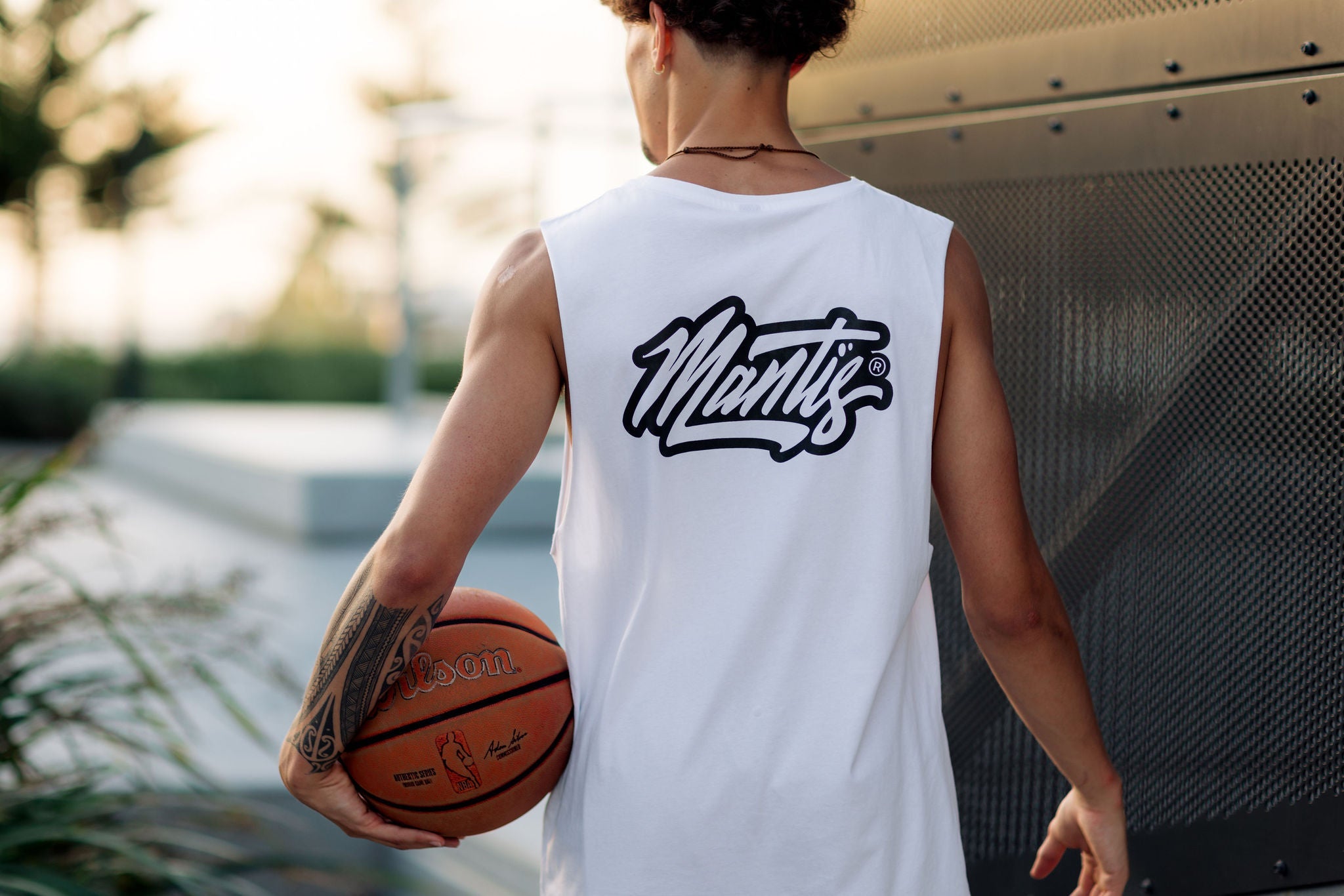 Mantis Signature Muscle Tee~White