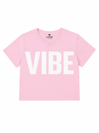 Short sleeve crop vibe Tee