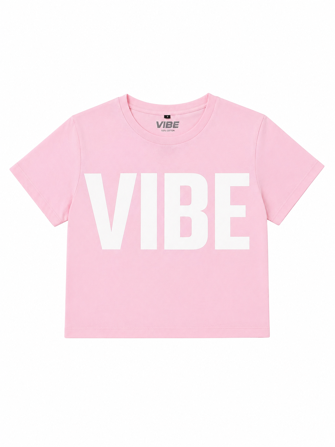 Short sleeve crop vibe Tee
