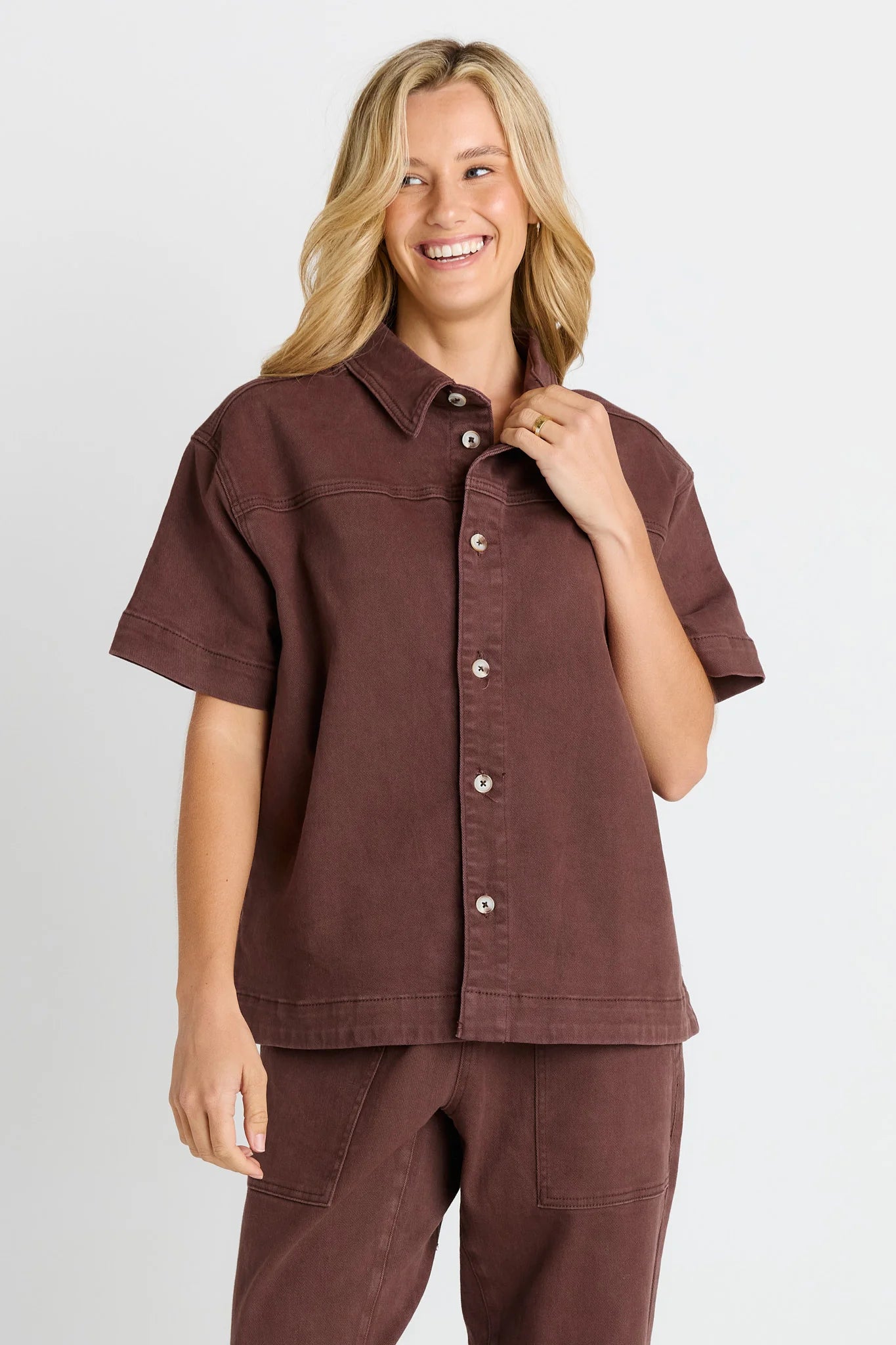 Quinn Cotton Shirt & short Set