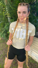 Short sleeve crop vibe Tee