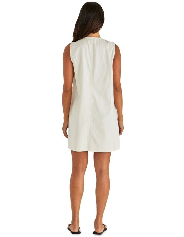 Sabine Denim Vest Dress (Parchment wash)
